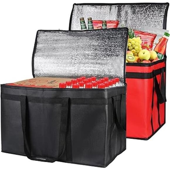 2-Pack Insulated Food Delivery Bag, XXX-Large Meal Grocery Tote - Picture 7 of 7